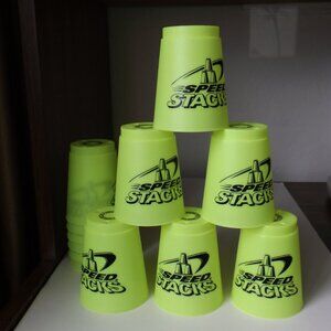 12 WSSA Speed Stacks cups, neon yellow (#EV1985)